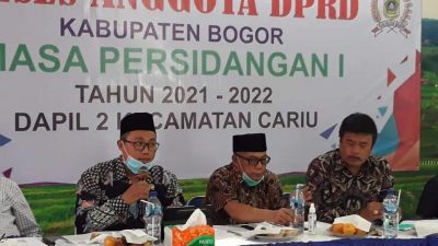 Warga Cariu Pertanyakan Pembangunan Dua Waduk dan Stadion Mini Kepada Wakil Rakyat