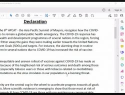 Bima Arya dan Walkot Balanga City Presentasikan Deklarasi APCAT Pacific Summit Of Mayors 2021