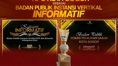 KPU Kota Bogor Kembali Raih Penghargaan Ini dari KI Jabar