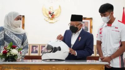 Terima Pembalap Moto3 Mario Suryo Aji, Wapres Sampaikan Hal Ini