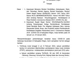 PTM di Kecamatan Citeureup dan Gunung Putri kembali Dihentikan