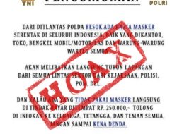 Beredar Selebaran Razia Masker Serentak, Dirlantas Polda Metro: Itu Hoax!
