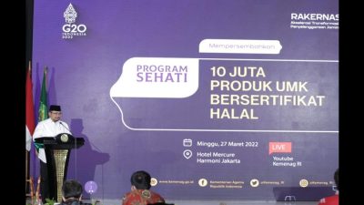 Menag Launching Program 10 Juta Produk Bersertifikat Halal Untuk UMK