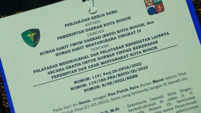 Pemkot Bogor, RSUD dan RS Bhayangkara Teken PKS Terkait Pelayanan Ini