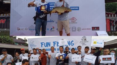 JMI Gelar Fun Fishing Piala Gubernur dan Wagub Jabar, Diikuti 88 Wartawan, Ini Juaranya