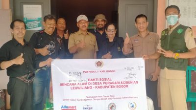 PWI Peduli Kabupaten Bogor Salurkan Bantuan ke Warga Terdampak Bencana di Cibunian dan Purasari