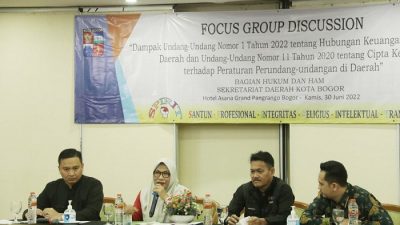 Pemkot Bogor Gelar FGD UU HKPD dan UU Cipta Kerja