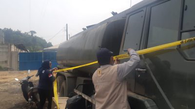 PPLH Line Pada Mobil Pengangkut Limbah Dicopot Owner PT BBL, DLH Murka!