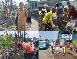 Mampet dan Bikin Banjir, Kades Gunung Putri Bersihkan Saluran Drainase