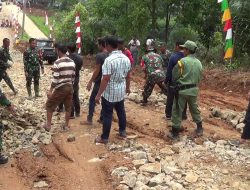 Akses Jalan Dua Kecamatan Sepanjang 1,7 KM di Kabupaten Bogor Ini Dibuka Melalui TMMD