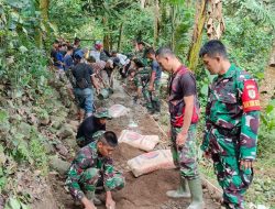 Selain Jalan Penghubung Dua Kecamatan, TMMD Ke-115 Kabupaten Bogor Juga Bangun Jalan Desa