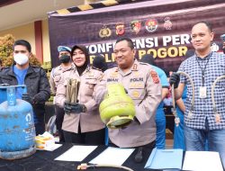 Polres Bogor Bekuk Tiga Pelaku Pengoplos Tabung Gas LPG Bersubsidi Beromset Ratusan Juta Perbulan