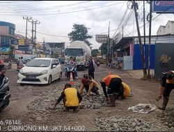 Akhirnya Jalan Provinsi Depan Pasar Cileungsi Diperbaiki, Achmad Fathoni: Saya Sangat Apresiasi