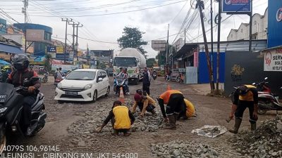 Akhirnya Jalan Provinsi Depan Pasar Cileungsi Diperbaiki, Achmad Fathoni: Saya Sangat Apresiasi