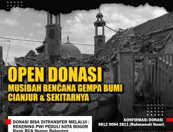 PWI Peduli Kota Bogor Galang Donasi Untuk Korban Gempa Cianjur