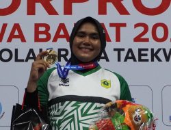 Atlet Taekwondo Kelas +73 Kg Kabupaten Bogor Sumbang Medali Emas pada Porprov XIV Jabar