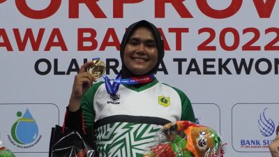 Atlet Taekwondo Kelas +73 Kg Kabupaten Bogor Sumbang Medali Emas pada Porprov XIV Jabar
