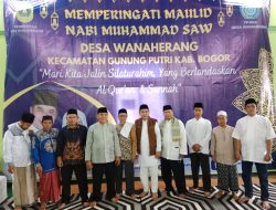 Setelah Vakum Karena Pandemi, Pemdes Wanaherang Kembali Buka Pengajian Bulanan