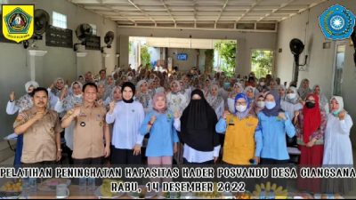 Ketua TP PKK Desa Ciangsana Gelar Pelatihan dan Peningkatan Kapasitas Kader Posyandu