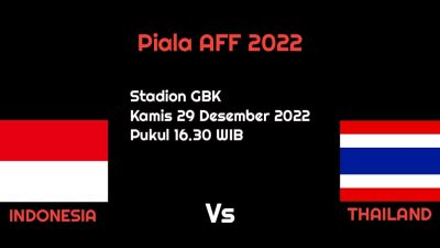 Prediksi Timnas Indonesia vs Thailand di Piala AFF 2022: Jumpa Lawan Tangguh