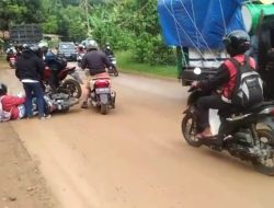 Gegara Galian Tanah Ilegal di Bantar Kuning Cariu, Puluhan Pengendara Sepeda Motor Berjatuhan