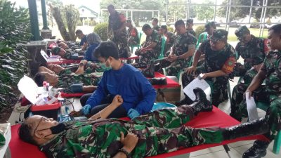 Peringati HUT Ke-38, Kodim 0621 Kabupaten Bogor Gelar Donor Darah dan Baksos