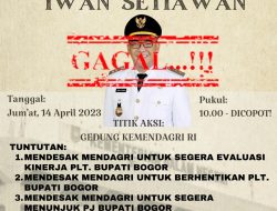 Dinilai Gagal, SAMPBO Desak Mendagri Copot Plt Bupati Bogor Iwan Setiawan
