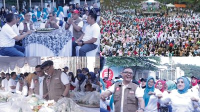 Semarakan HJB di Pakansari, Pemkab Bogor Bikin Botram 541 Tumpeng