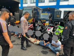 Sat Samapta Polres Bogor Bekuk 7 Anggota Gangster di Kandang Roda Cibinong