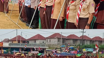 Sambut HUT Pramuka 2023, Ratusan Pelajar Kecamatan Sukajaya Ikuti Acara Jambore