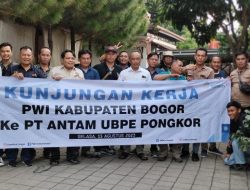PWI Kabupaten Bogor Kunker ke PT Antam UBPE Pongkor, Lihat Langsung Proses Penambangan