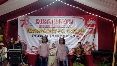 Meriahnya Puncak Acara HUT RI Ke-78 di Perum Pusparaya RT 001 RW 009 Bojonggede