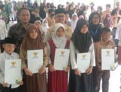 Kerjasama dengan Disdik, Baznas Kabupaten Bogor Santuni 350 Pelajar di 7 Kecamatan