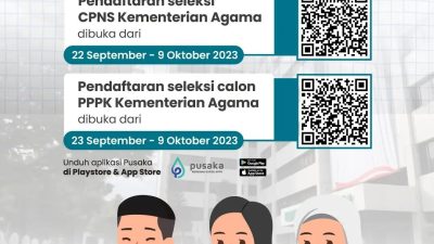 Buruan Daftar, Kemenag Buka Pendaftaran Seleksi CPNS dan PPPK Hingga 9 Oktober 2023