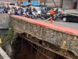 Satlantas Polresta Bogor Kota Lakukan Rekayasa Lalulintas di Lokasi Longsor Jalan Raya Tajur