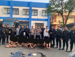 Polres Bogor Amankan 10 Anggota Gangster yang Kerap Beraksi di Wilayah Pakansari