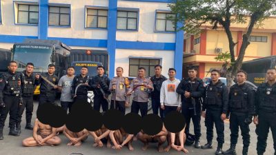 Polres Bogor Amankan 10 Anggota Gangster yang Kerap Beraksi di Wilayah Pakansari