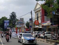 Sat Lantas Polresta Bogor Kota Amankan Kirab Pemilu 2024