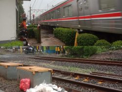Terobos Palang Perlintasan, Pengendara Roda Dua Tewas Tertabrak Kereta di Sukaraja Bogor