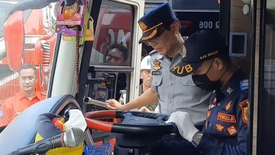 Dishub Kabupaten Bogor Sidak Pool Bus Agramas, 2 Bus Ditemukan Tidak Laik Jalan