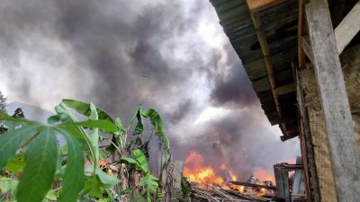 Gegara Bakar Sampah, Lapak Milik Pahru di Babakan Madang Ludes Dilalap Si Jago Merah