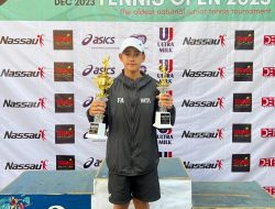 Petenis Binaan Pelti Kabupaten Bogor Fakhri Akbar Raih Juara 3 Batara-Fiks Tennis Open 2023