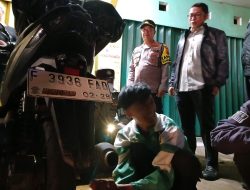Beri Rasa Nyaman Masyarakat, Polsek Gunung Putri Bareng Muspika Gelar Razia Knalpot Brong