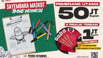 PSSI Gelar Sayembara Desain Maskot Timnas Indonesia, Hadiah Utama Rp50 Juta