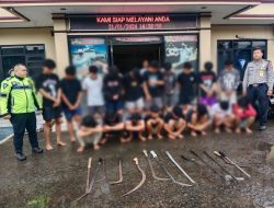 Janjian di IG, 19 Pelajar Hendak Tawuran Pakai Sajam Berhasil Diamankan Polsek Gunung Putri
