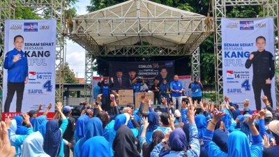 Ribuan Emak-emak Hadiri Senam Caleg Kang Iful, Puluhan Hadiah Bernilai Ekonomis Jadi Daya Tarik