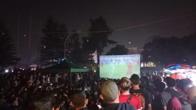 Meski Kalah 2-0 dari Uzbekistan, Pendukung Garuda Muda di Gunung Putri Tetap Antusias
