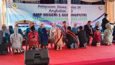 SMPN 1Gunung Putri Lepas Siswa IX Angkatan 40, Ini Pesan Kepsek