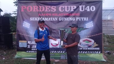 Camry Support Pordes Cup U-40 di Kecamatan Gunung Putri, Sebagai Seleksi All Star di Turnamen Piala KORMI