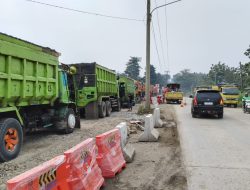 Urai Kemacetan, Dishub Kabupaten Bogor Uji Coba Rekayasa Lalu Lintas Kantung Parkir di Tenjo